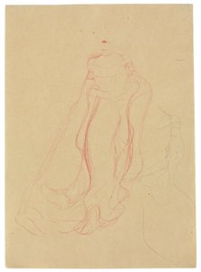 Studio di costume con mani giunte, ripetizione del lato destro, c.1903-04 da Gustav Klimt