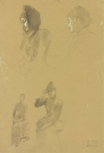 Quattro Studi di Ritratto di Donne da Gustav Klimt