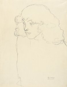 Ritratto a mezzo busto di una ragazza in tre quarti di profilo, 1913 da Gustav Klimt