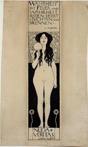 Nuda Veritas, studio per un successivo dipinto a olio da Gustav Klimt