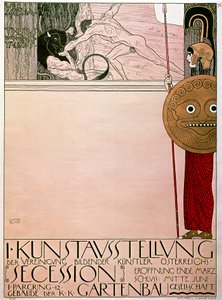 Poster per la prima mostra della Secessione (Teseo e Minotauro) da Gustav Klimt