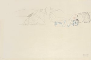 Nudo reclinato a destra, c.1914-15 da Gustav Klimt