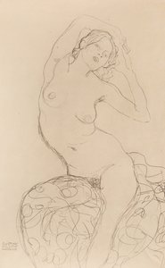 Nudo seduto da Gustav Klimt