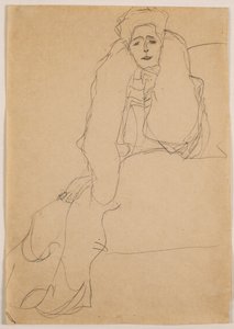 Seduto a sinistra, il busto inclinato in avanti, 1904-1905