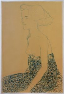 Nudo seduto verso sinistra da Gustav Klimt
