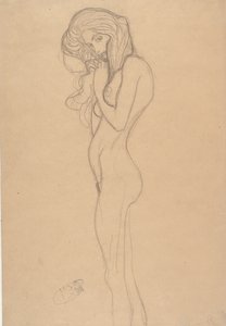 Studio di nudo femminile in piedi per Il fregio di Beethoven, 1901