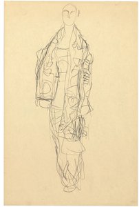 Signora in piedi con mantello, c.1914-16 da Gustav Klimt