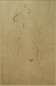 Coppia innamorata in piedi (studio per Adamo ed Eva) da Gustav Klimt
