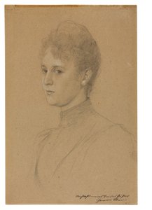 Studio per un ritratto (Mrs. Heymann?), c.1892 da Gustav Klimt