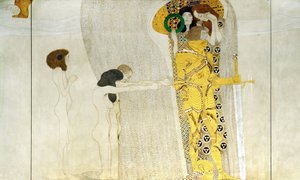 Il fregio di Beethoven, dettaglio: Cavaliere in armatura splendente, 1902 da Gustav Klimt
