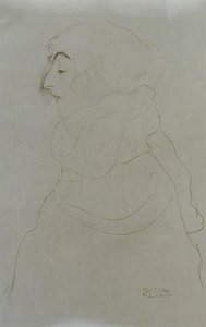Donna di profilo, c.1904-06 da Gustav Klimt