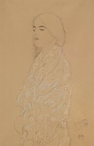 Donna con uno scialle bianco da Gustav Klimt