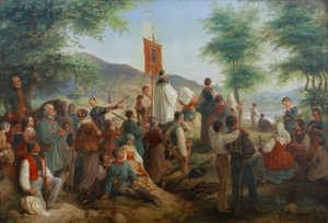 Pellegrinaggio alla Sacra Tunica a Treviri 1844 da Gustav Lasinsky