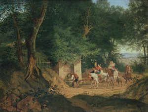 Il pozzo nel bosco di Ariccia, 1831 da Gustav Karl Ludwig Richter