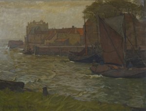 Nel porto di Veere da Gustav Schönleber