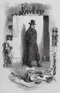 Scena da I Miserabili, di Victor Hugo: Javert, il detective da Gustave (after) Brion