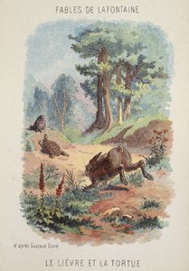 Favole di La Fontaine: La lepre e la tartaruga dopo Gustave Doré