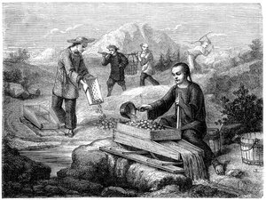 Minatori cinesi, California da Gustave Adolphe Chassevent Bacques
