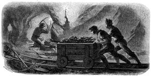 Estrazione del quarzo, California da Gustave Adolphe Chassevent Bacques
