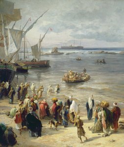 Jaffa, reclutamento di soldati turchi in Palestina (dettaglio)