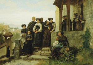 Dopo il servizio della chiesa protestante da Gustave Brion