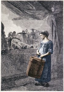 Cosette davanti alla bottega di giocattoli - in “I Miserabili” di Victor Hugo, ill. di Brion, ed. Hetzel e Lacroix da Gustave Brion