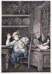 Il furto di Jean Valjean - in "I Miserabili" di Victor Hugo, ill. di Brion, ed. Hetzel e Lacroix