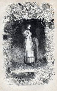 Ritratto di Fantine innamorata di Tholomyes - Illustrazione di Gustave Brion per "I miserabili - Prima parte: Fantine" di Victor Hugo 1862