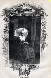 Ritratto di Suor Simplice - Illustrazione di Gustave Brion (1824-1877) per "I Miserabili - Prima parte: Fantine" di Victor Hugo (1802-1885) 1862