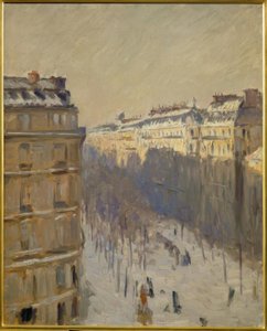 Boulevard Haussmann, effetto neve
