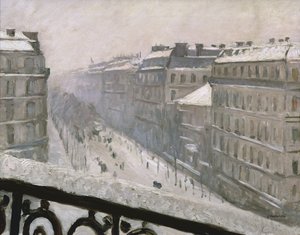Boulevard Haussmann nella neve, 1879 o 1881 da Gustave Caillebotte