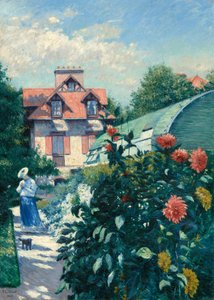 Dalie, Giardino a Petit Gennevilliers, 1893 da Gustave Caillebotte