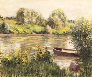 Francese: Barque près de la rive, effet d