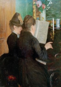 La lezione di piano da Gustave Caillebotte