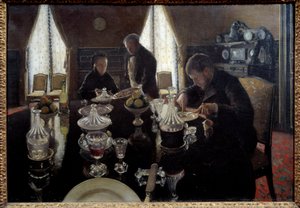 Pranzo. Dipinto di Gustave Caillebotte da Gustave Caillebotte