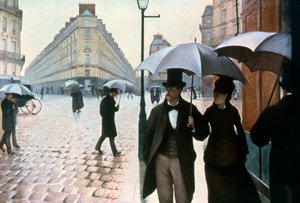 Strada di Parigi sotto la pioggia