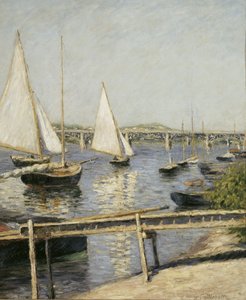 Barche a vela ad Argenteuil, c. 1888 da Gustave Caillebotte