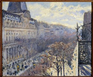 Il Boulevard des Italiens a Parigi da Gustave Caillebotte