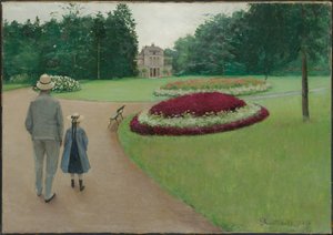 Il parco della proprietà Caillebotte a Yerres, 1875 da Gustave Caillebotte