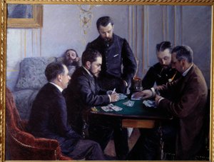 La partita di bésigue da Gustave Caillebotte