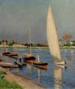 Barche a vela sulla Senna ad Argenteuil da Gustave Caillebotte