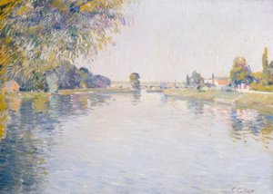 Vista della Senna e della riva di Argenteuil, verso il ponte di