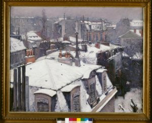 Vista dei tetti (Effetto di neve), detto Tetti sotto la neve
