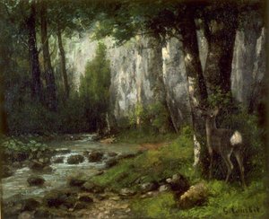 Courbet - Cervo nel bosco, 1839-1877 circa