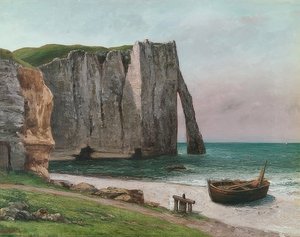 Scogliere di Étretat da Gustave Courbet