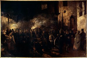 Pompieri in corsa verso un incendio da Gustave Courbet