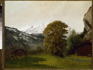 Paesaggio a Interlaken, Svizzera da Gustave Courbet