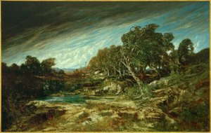 Il colpo di vento, foresta di Fontainebleau da Gustave Courbet