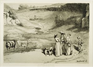Le signorine del villaggio da Gustave Courbet