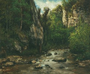 Paesaggio vicino a Puit Noir presso Ornans da Gustave Courbet
